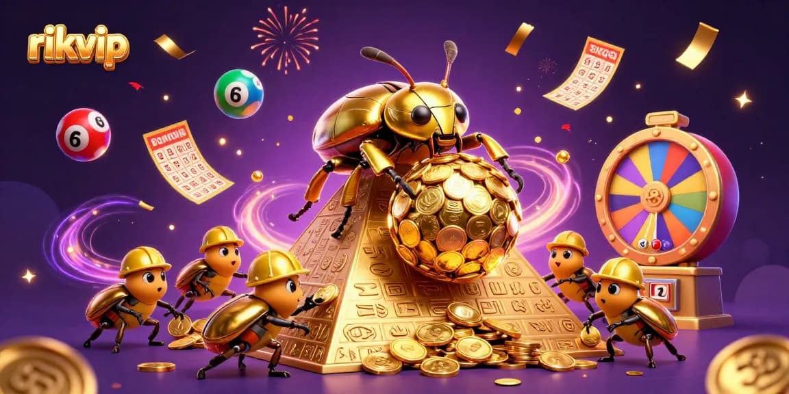 Experience thrilling jackpot action at rikvip with vibrant casino symbols and dynamic gambling elements.
