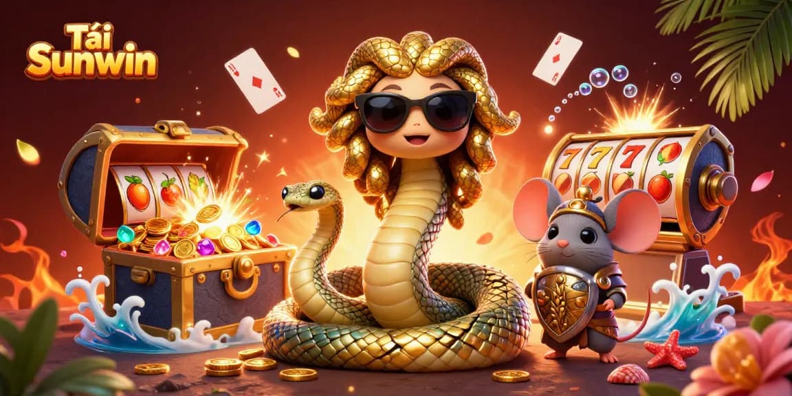 Tải Sunwin and experience the thrilling world of games with vibrant characters and dynamic casino elements.
