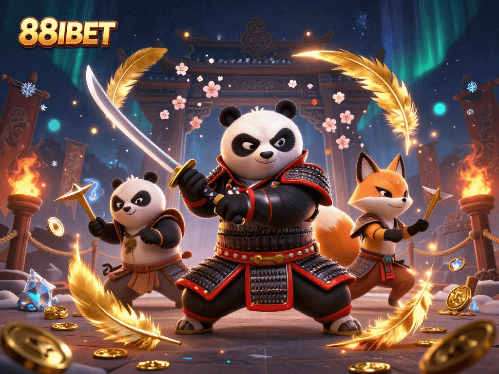 Engage in thrilling gameplay at 88IBET with vibrant characters and casino elements in a dynamic setting.