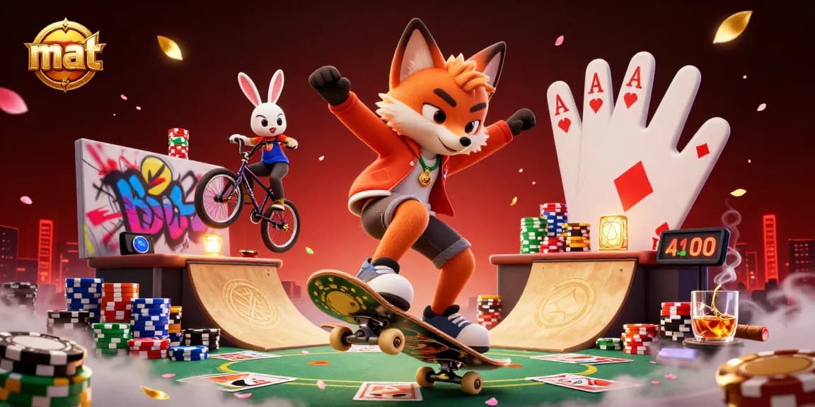 Experience thrilling adventures in a vibrant mat-themed casino world with dynamic characters and rich gaming elements.