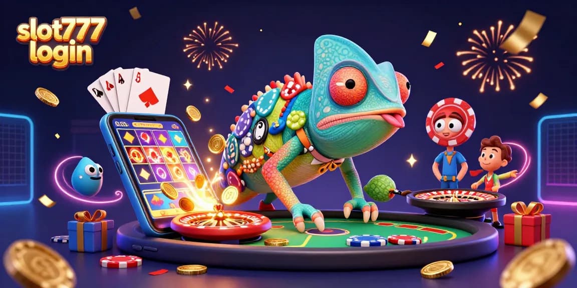 Experience exciting gameplay with slot777 login in a vibrant 3D casino scene.