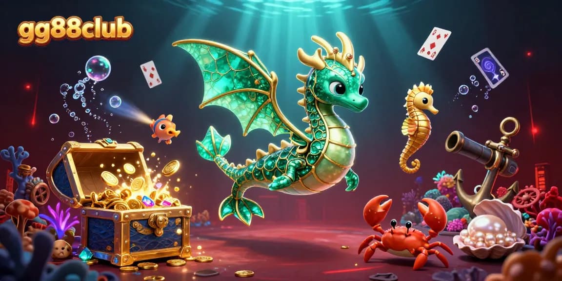 Experience the excitement of gg88club with vivid underwater action, treasures, and gaming elements