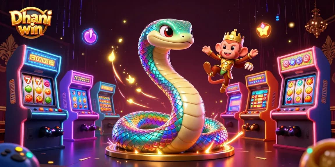 Dive into the exciting world of Dhani win with vibrant game elements and characters in action.