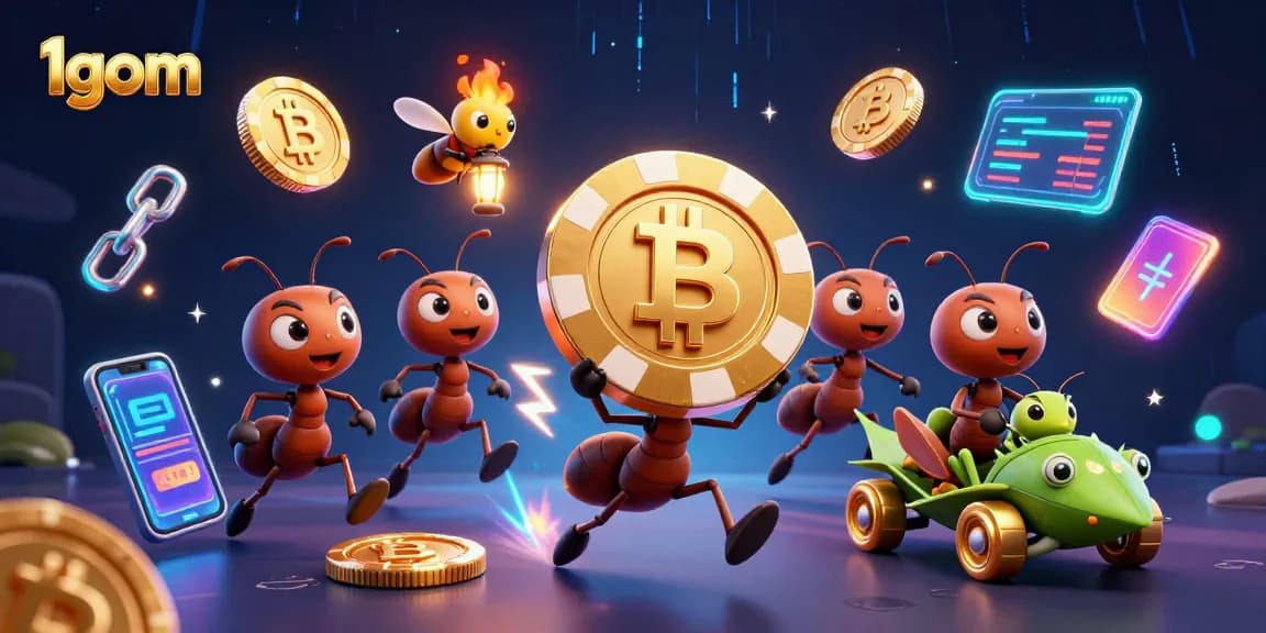 Experience thrilling heists with 1gom's golden poker chips in a dynamic digital scene.
