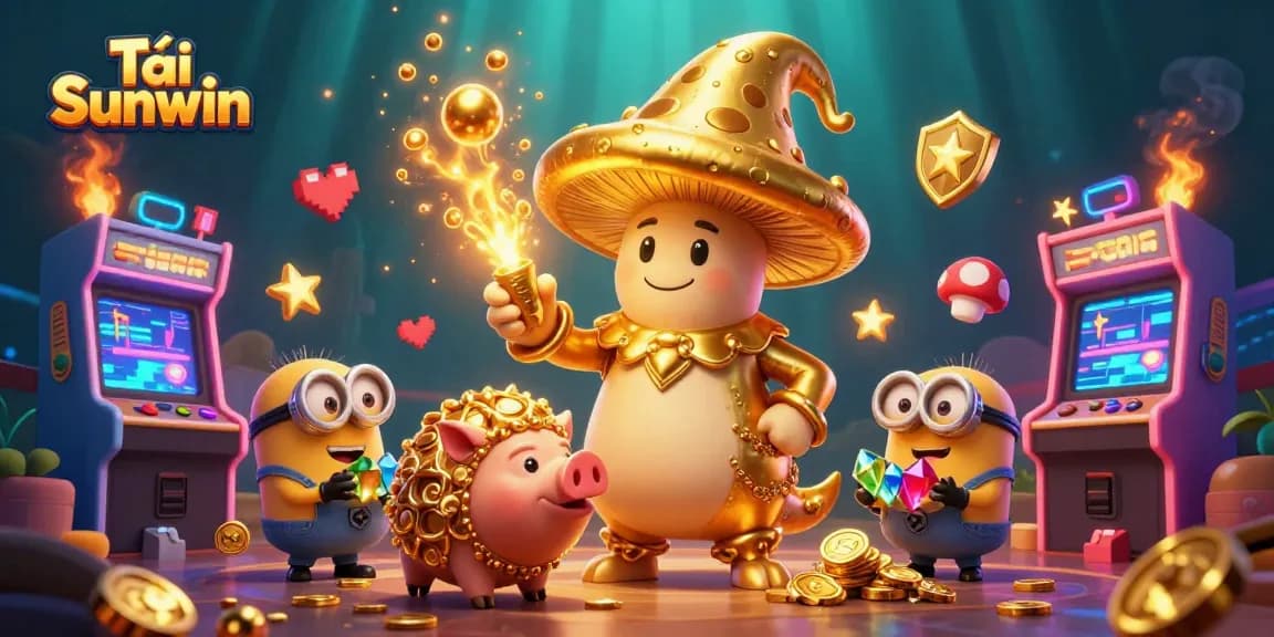 Experience Tải Sunwin with animated gaming elements glowing in a vibrant casino scene.