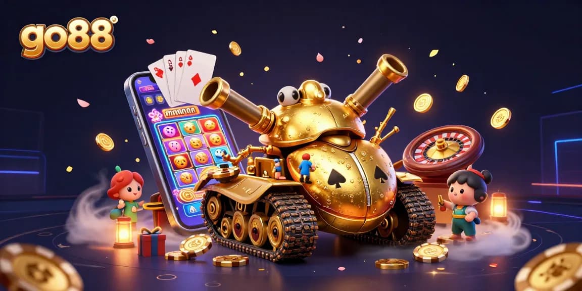 Engage with go88's vibrant golden beetle casino tank, revealing thrilling gambling adventures inside.