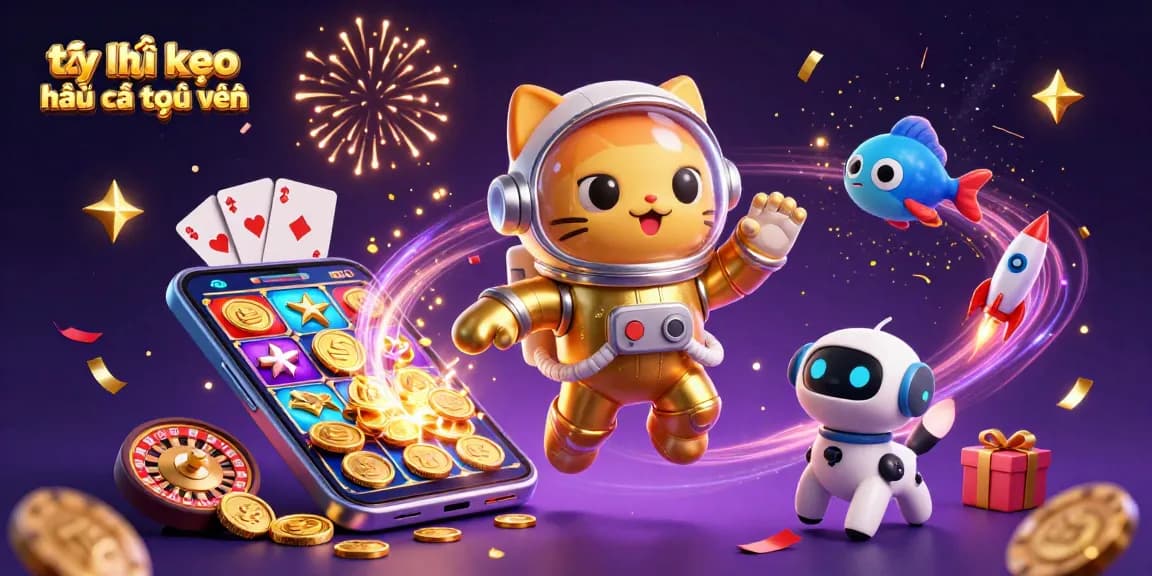 Engage with tỷ lệ kèo nhà cái trực tuyến through vibrant space casino scene featuring dynamic gaming elements.