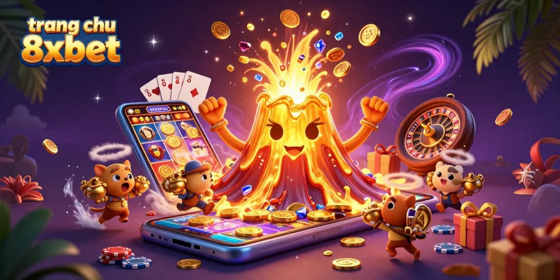 Play exciting games at trang chu 8xbet with a triumphant volcano erupting treasure!