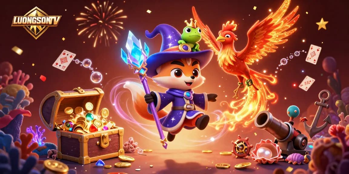 LUONGSONTV captivates with a magical wizard fox and a phoenix in an enchanting casino adventure