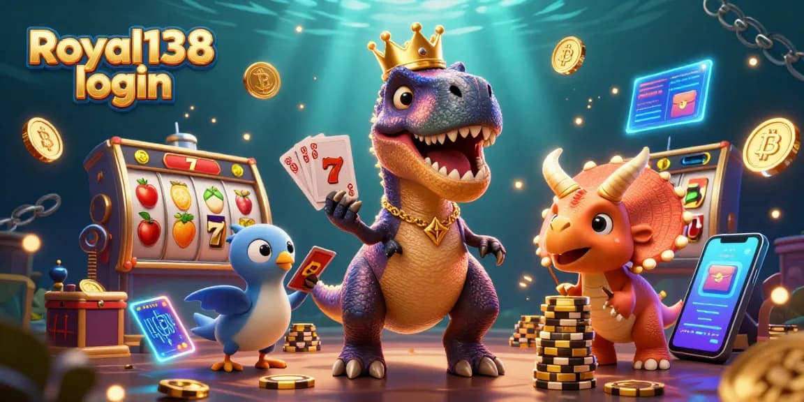 Mainkan Royal138 login dengan T-Rex ramah dan teman-teman dinosaur lainnya di saluran slot yang menarik.