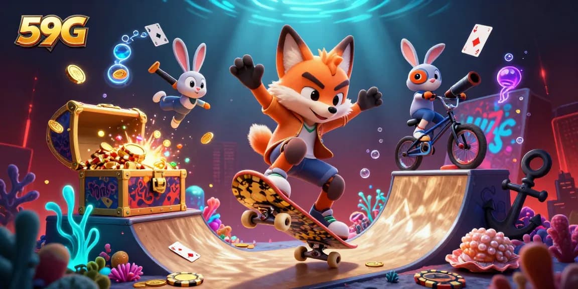 Win thrilling jackpots at 59G with vibrant casino-themed graphics and engaging gameplay.