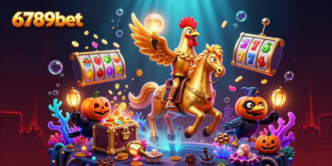 Experience thrilling action at 6789bet with dynamic gaming elements and colorful characters in a vibrant casino scene.