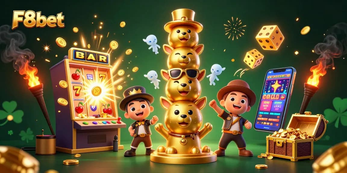 Engage with F8bet's vibrant casino gameplay featuring animated totem and rich 3D visuals.