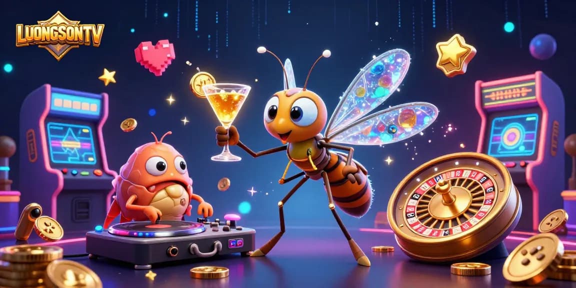LUONGSONTV brings excitement to gaming with vibrant characters and a dynamic casino scene.