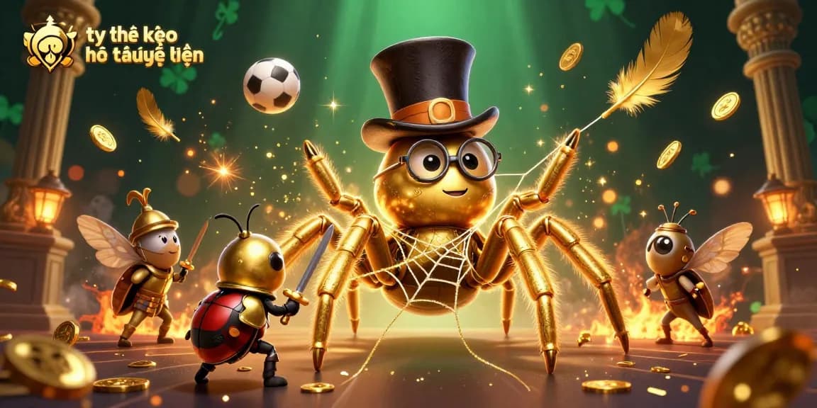 Bet on tỷ lệ kèo nhà cái trực tuyến with a vibrant 3D casino scene featuring engaging characters.