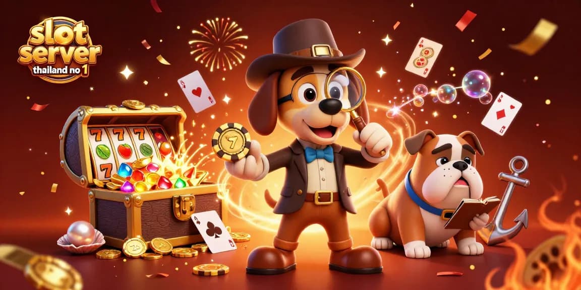 Experience the excitement of slot server thailand no 1 with vibrant scenes of jackpot-winning spins and festive celebrations.