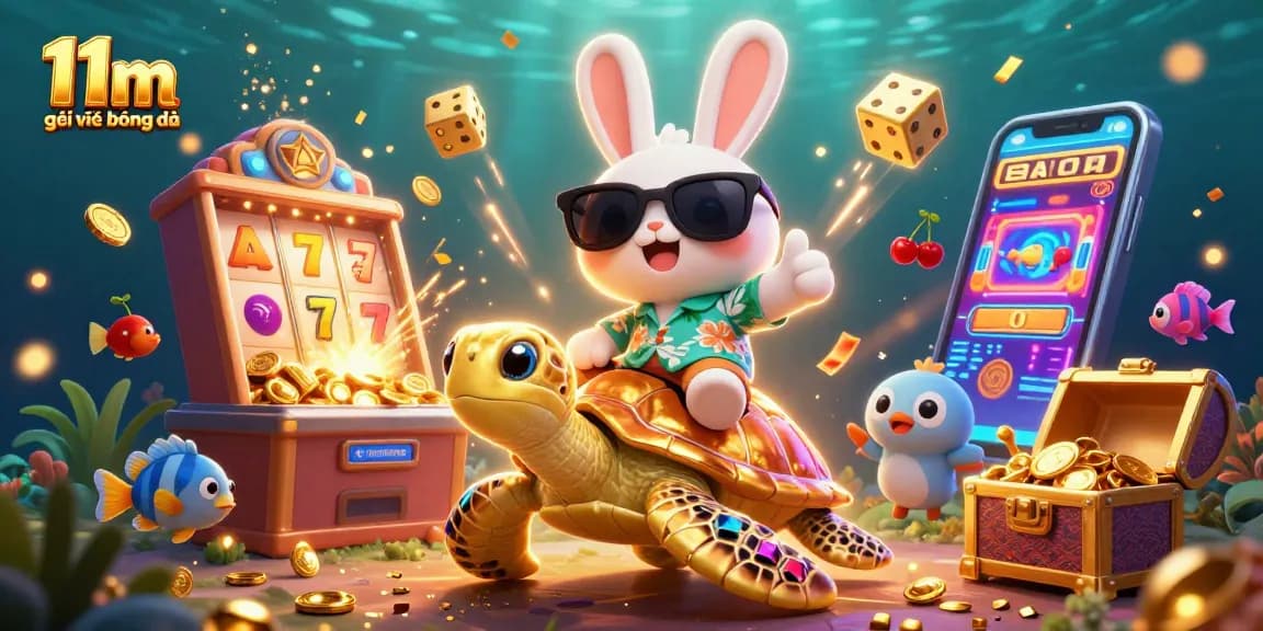 Engage with 11m giải trí bóng đá through a vibrant casino scene filled with exciting game elements for intense gameplay.