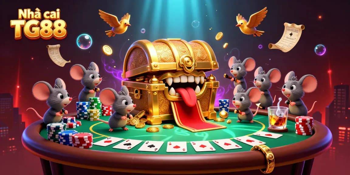 Experience the thrilling games at Nhà cái TG88 with vibrant designs, poker elements, and exciting visual action.