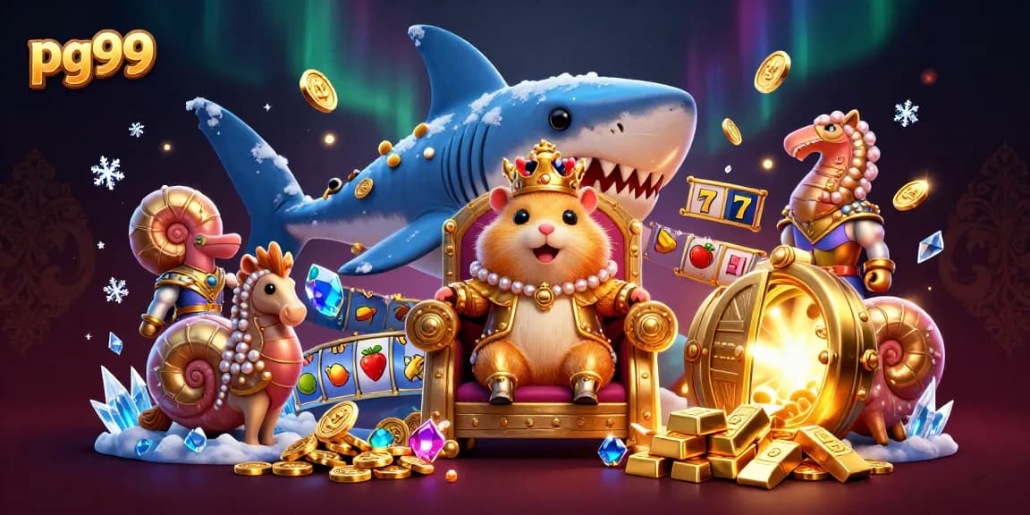 Enjoy thrilling slot adventures with pg99, featuring a hamster king and treasure elements.