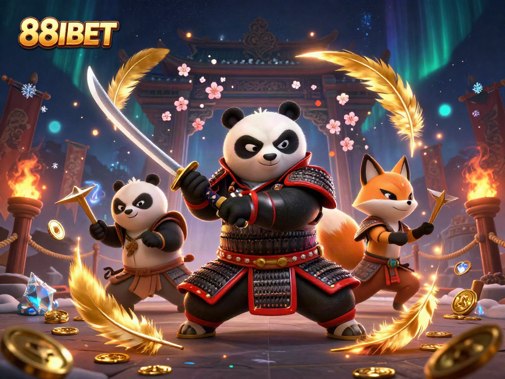 Engage in thrilling gameplay at 88IBET with vibrant characters and casino elements in a dynamic setting.