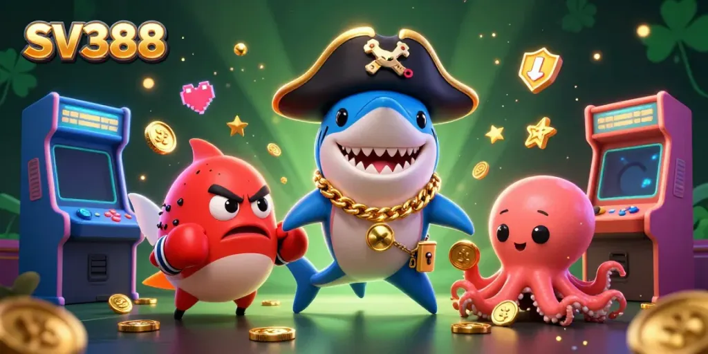 Engage in the excitement of SV388 cockfighting with thrilling 3D characters and vibrant casino elements.