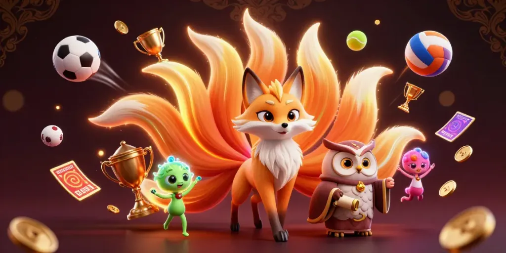 Engage with riveting gameplay at QQ88, featuring colorful spirit characters and dynamic sports elements.