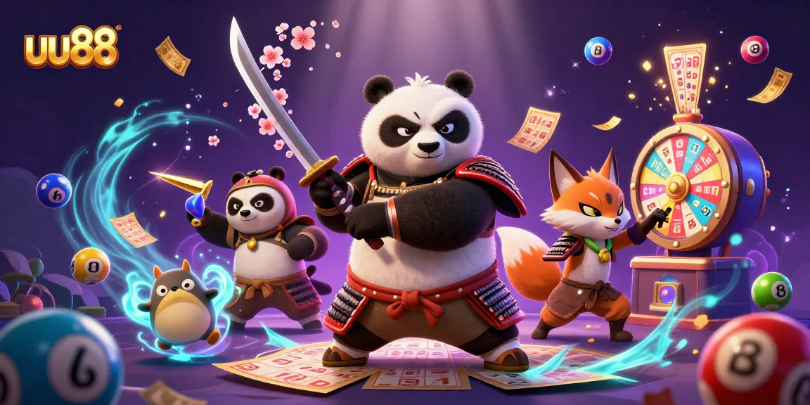 Spin the uu88 lottery as a fierce panda samurai draws his katana!