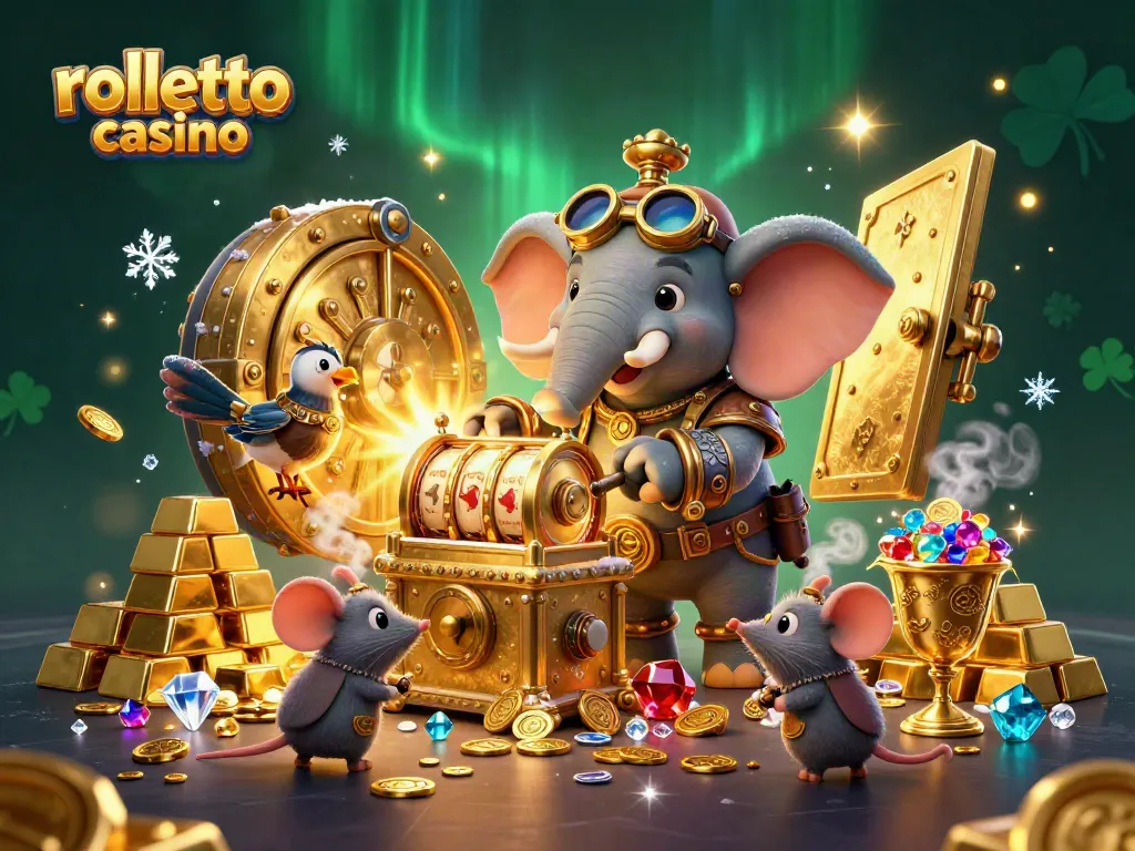 Experience rolletto casino excitement with our steampunk-themed gaming scene illustrating fortune and adventure