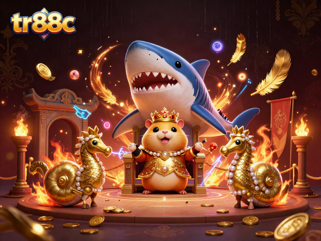 Experience thrilling gameplay and enchanting visuals with tr88c's vibrant casino scene featuring royal characters.