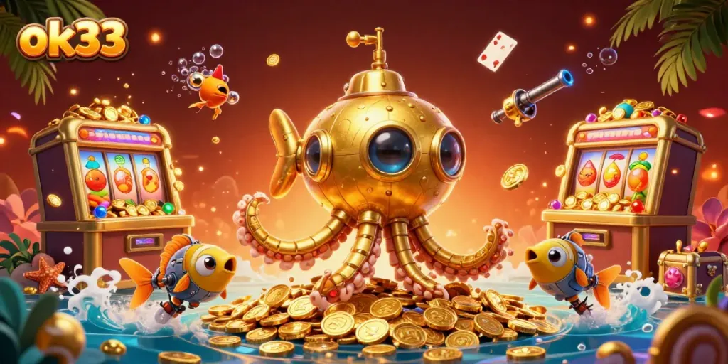 Engage with luck at ok33 and spin for treasures in a dynamic 3D casino scene.