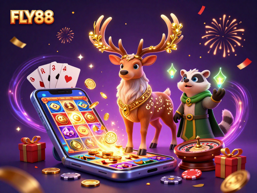 Experience the thrill of FLY88 with vibrant casino visuals and exciting game elements.