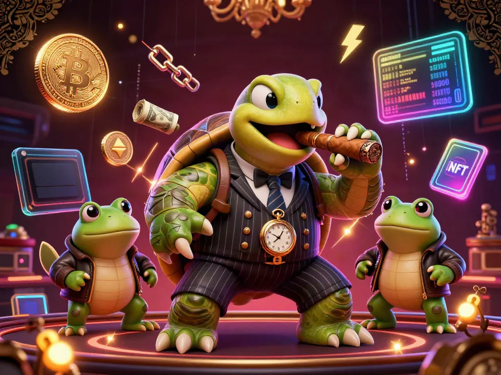 Experience hype with the vibrant "xoilactv1" casino scene featuring a mobster turtle and frog enforcers!