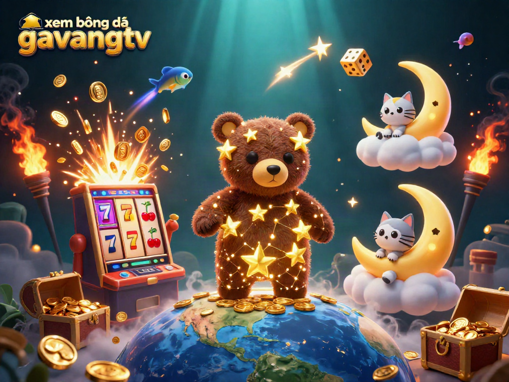 Engage with xem bóng đá gavangtv in a vibrant casino world filled with animated characters and excitement.